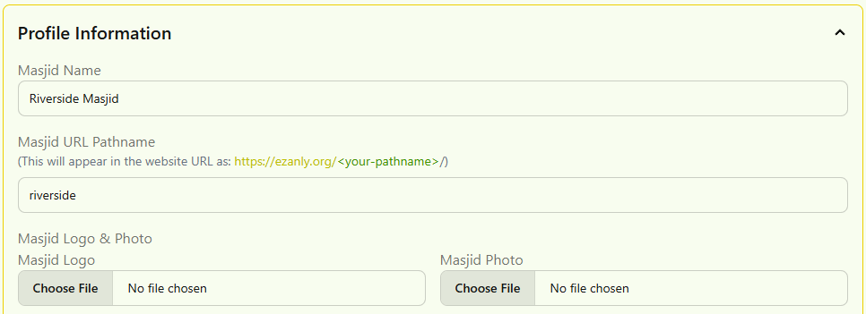 Easily Edit Masjid Details Screenshot
