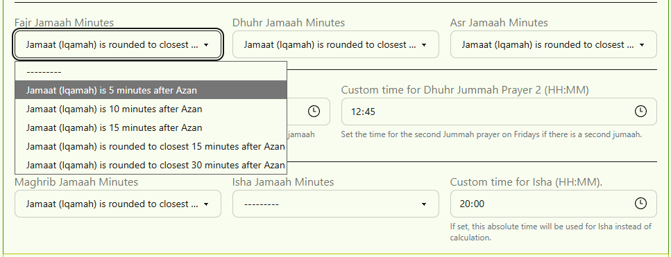 Customise Jamaah Times Screenshot